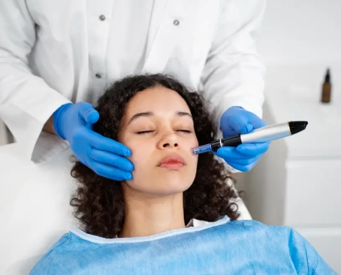 SkinPen microneedling with PRP treatment for skin rejuvenation and anti-aging. Now available at Hawaii Facial Plastic Surgery.